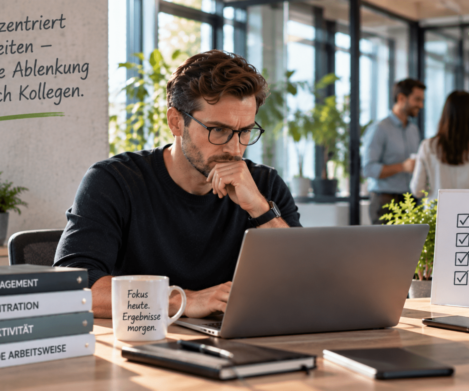 Konzentriert arbeiten ohne Ablenkung durch Kollegen
